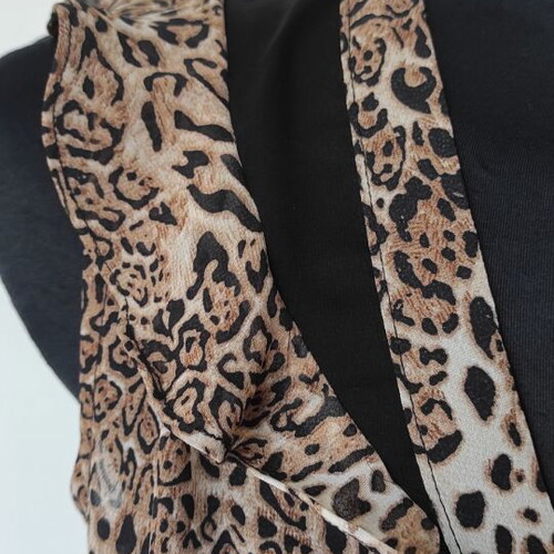 Summer sleeveless dress like new, leopard brown, size M