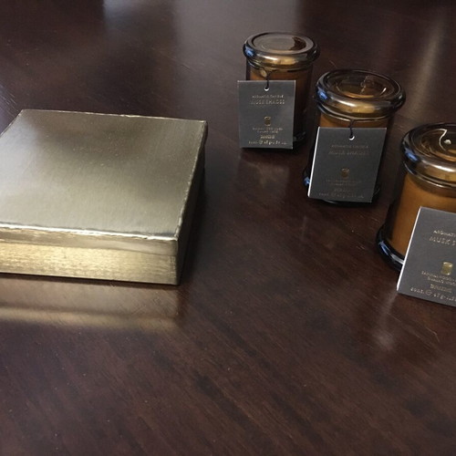 Zara Home luxury mini candle set new, 3 Musk Shades with lid