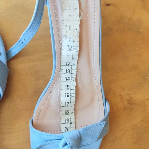 GoGo Shoes blue castor sandals with removable bow and block heel