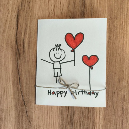 Handmade wishing cards with boys set of 3 like new