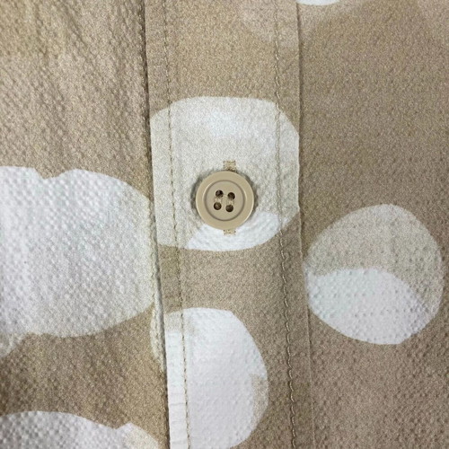 COS Cotton Seersucker Shirt like new, short sleeve, beige with white dots