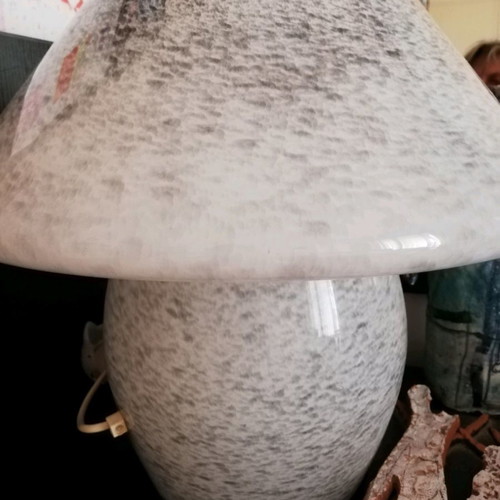 Glass table lamp used