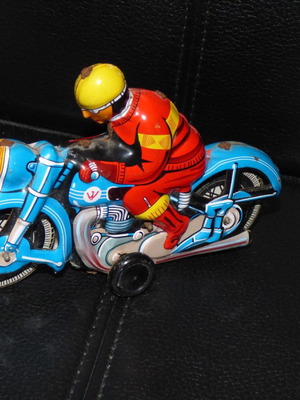 Vintage China MS-376 Motorcycle wind up τσίγκινο παιχνίδι μεταχειρισμένο