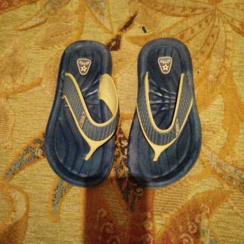 Rider K Sport flip flops used, size 41, blue and yellow