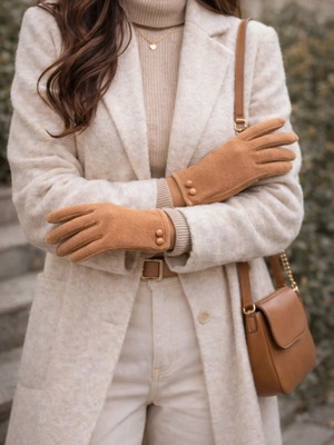Camel suede gloves like new