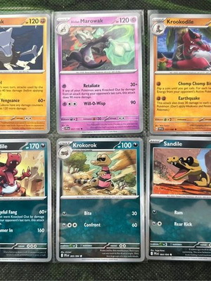 Pokemon cards Marowak, Krookodile, Krokorok new