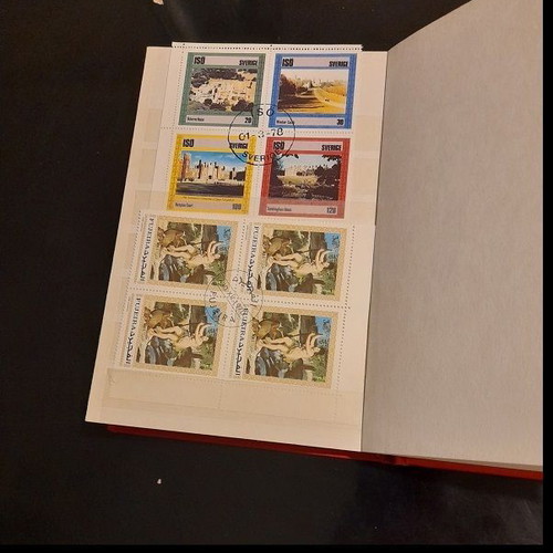 Small album used with thematic sealed and unsealed stamp series