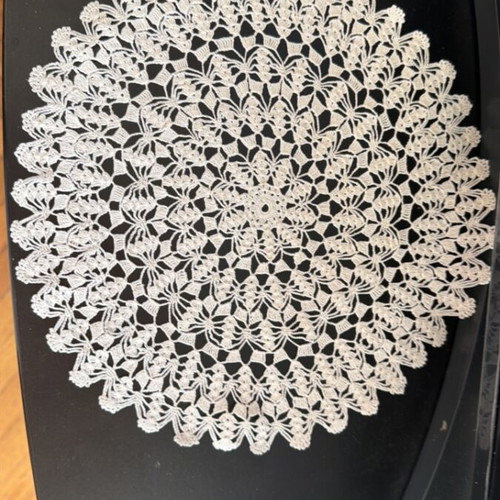 Round Doily 27 cm very thin crochet new