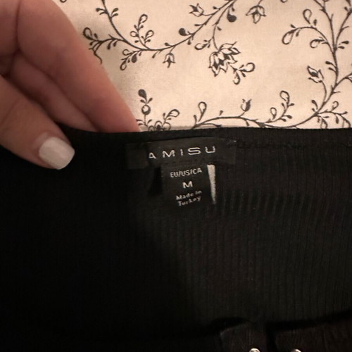 Goth black blouse Medium like new with metal clips