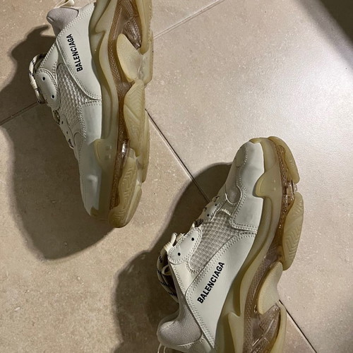 Balenciaga Triple S used beige sneakers size 41