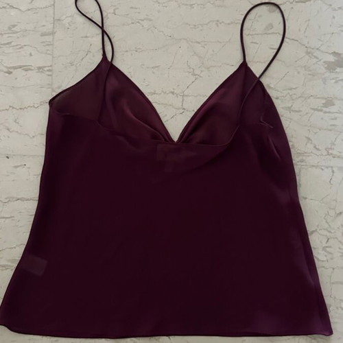 Milly burgundy camisole with transparency like new, size XS
