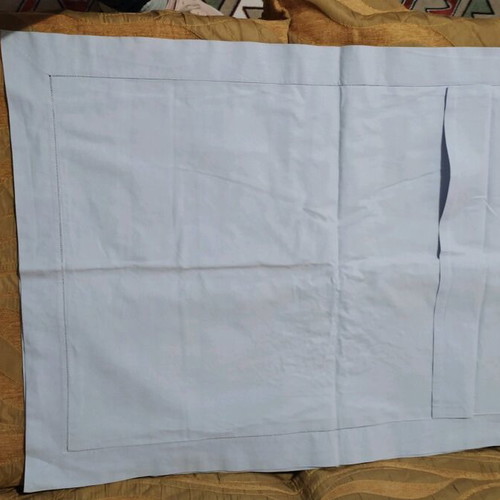 Set of 2 pillowcases light blue with cutwork embroidery like new