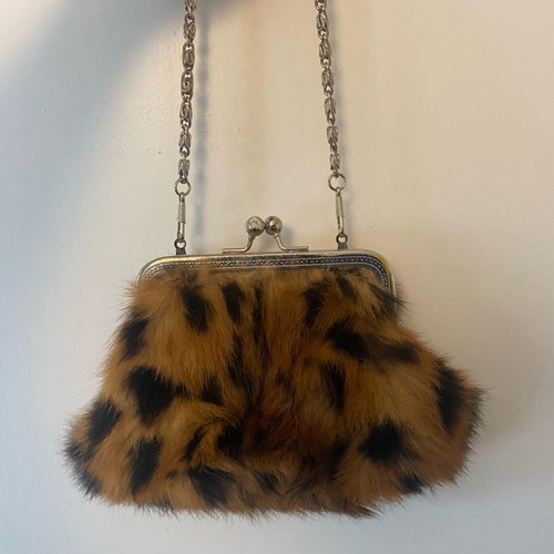 Bag with real fur like new