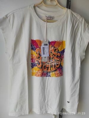 Please blouse new, one size, beige multicolor