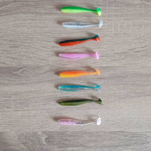 Lrf fishing silicone lures new, pack of 9 pieces