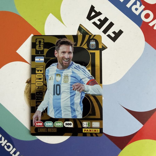 Lionel Messi Golden Ball Panini Adrenalyn XL card new