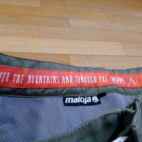 Maloja VentM Mountain Bike Shorts, Size M, Green and Orange