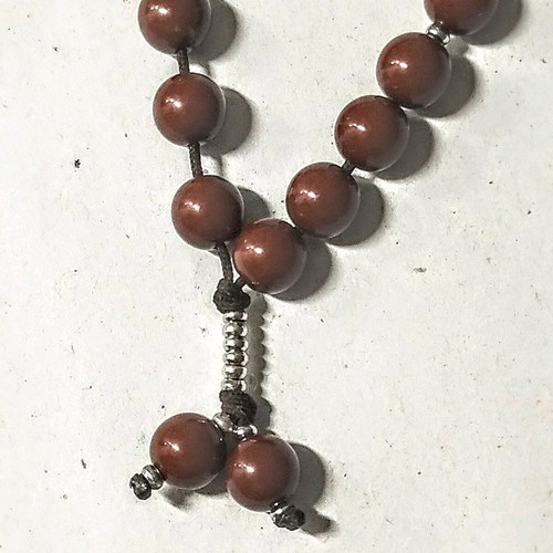 Worry beads with natural red jasper new