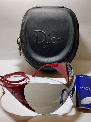 Dior Ski 1 συλλεκτικά γυαλιά ηλίου καινούργια, μαύρο και κόκκινο