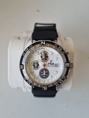 Ρολόι Fila Polaris Titanium Chronograph μεταχειρισμένο, μαύρο-ασημί