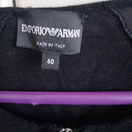 Emporio Armani short jacket with transparent sleeves like new, black size M