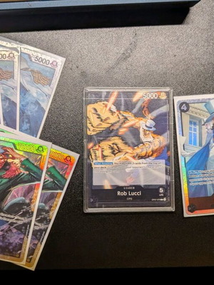One Piece TCG Rob Lucci deck like new with bonus sleeves and deck box
