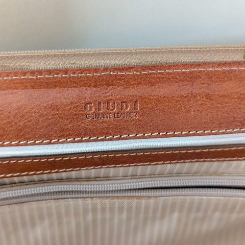Vintage Guidi leather bag, beige