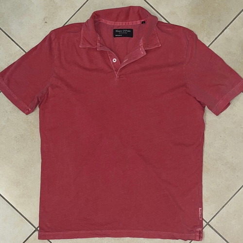 Marc O'Polo Men Polo Shirt, faded red, size M