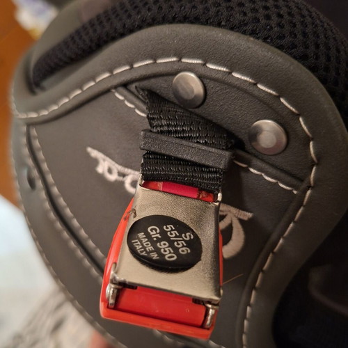 Vespa jet helmet, soft touch, small, dark grey-black, handmade with leather details