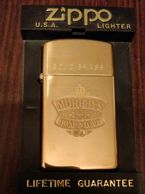 Zippo Murphys Irish Stout Solid Brass 1996 new collectible