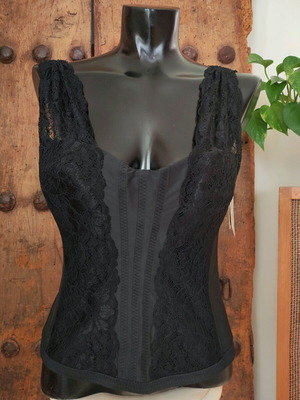 La Perla Black Lace Corset Bustier New