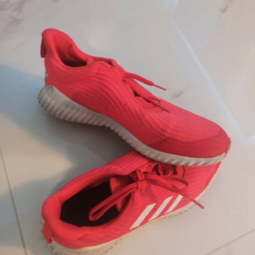Adidas red athletic shoes like new, size 38.5-39