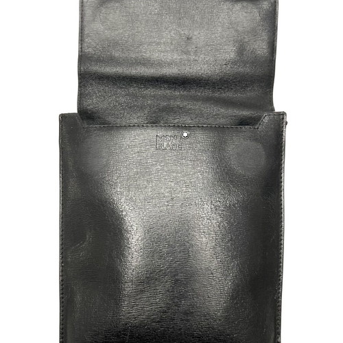 Montblanc leather crossbody bag used, black