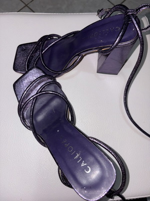 Calliope purple heeled sandals like new, size 36