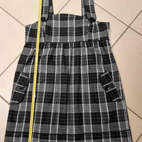 Winter wool dress with straps and zipper, size L, new