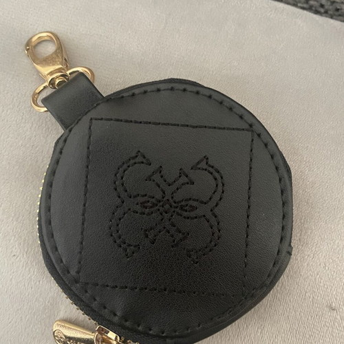 Guess small round coin purse keychain like new