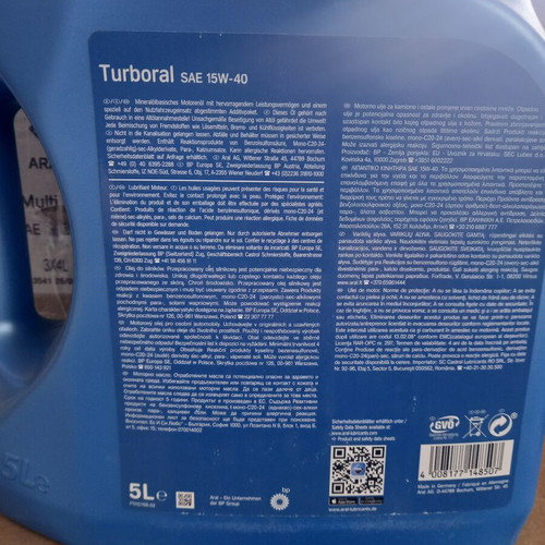TURBORAL 15w40 5-liter container new