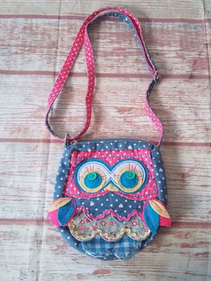Children's owl shoulder handbag Claires Club Hearts used