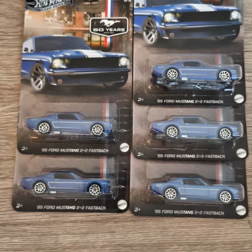 Hot Wheels '65 Ford Mustang 2+2 Fastback new, pack of 5