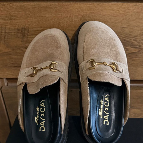 Sante leather loafers like new, beige, sizes 36-37