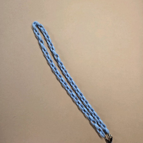 Chunky Sunglasses Chain blue, new, acrylic