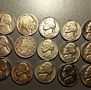 Αμερική σετ νομισμάτων quarters,dimes,nickels,cents