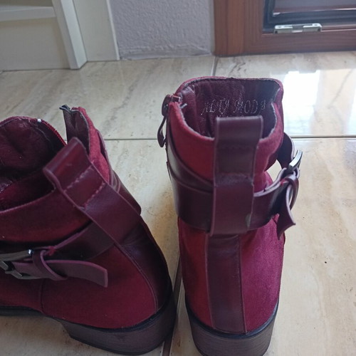Women's ankle boots burgundy size 36 like new