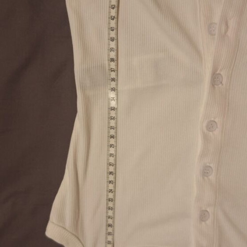 White T-shirt tank top new, flattering square bust, size M
