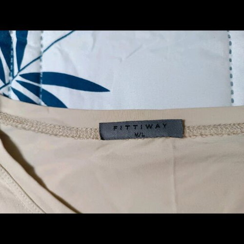Women's long-sleeve blouse in beige, like new, size S