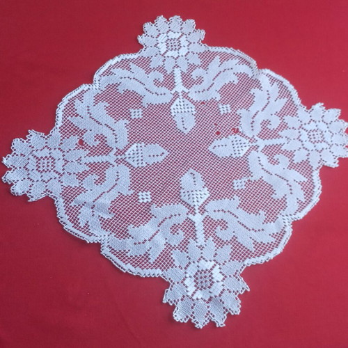 Filet lace handmade vintage 1950 doily from Tinos