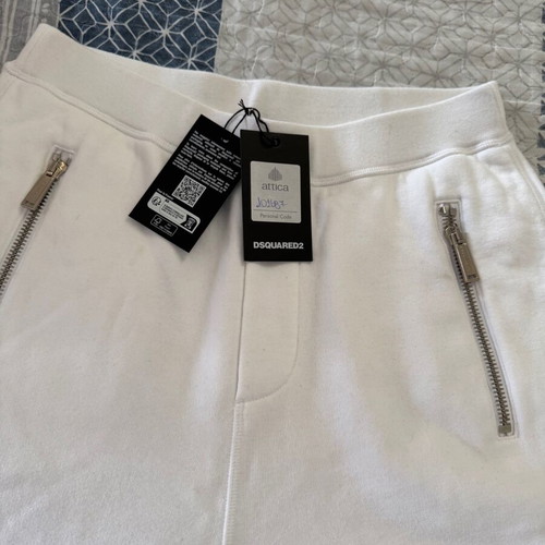 Dsquared2 white shorts like new with zipper details