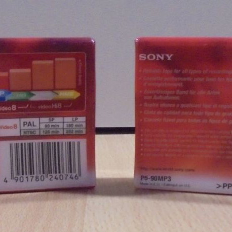 Sony Video 8 P5-90MP3 Two 90-Minute Video Camera Cassettes New