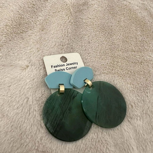 Swiss Corner earrings new, green and turquoise