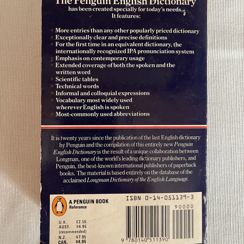The Penguin English Dictionary 1985 edition like new